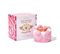 Thoughtfully Pets, Pink Princess Dog Birthday Gourmet Mini Cookie Cake, Peanut Butter Flavored, Hand Decorated Hollow Biscuit Cake for Any Breed