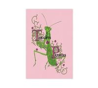 Thoughts And Prayers Mantis Art Print Canvas Poster Bedroom Decor Landscape Office Room Decor Gift 16" L X 24" W