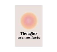 Thoughts Are Not Facts Mental Health Quotes Therapy Office Motivational Sayings Canvas Poster Wall Art Decor Print Picture Paintings for Living Room Bedroom Decoration 20x30inch(50x75cm)