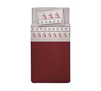 Thoughts Delicate Single Bed Set, Flannel 100% Cotton, Warm and Soft, Single Bed Sheet Set 90 x 200 cm, Includes Bottom Sheets, Above and 1 Pillowcase, Made in Italy, Fantasy Red Reindeer