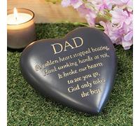 Thoughts of you Dad Heart Shaped Remembrance Graveside Memorial Ornament