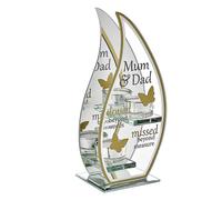 Thoughts of You Double Flame Tea Light Holder - Mum & Dad Gold