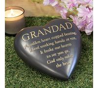 Thoughts of you Grandad Heart Shaped Remembrance Graveside Memorial Ornament