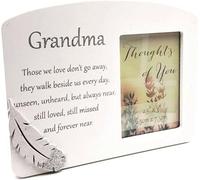 Thoughts of you Grandma Memorial Wooden Photo Frame with Sentimental Verse
