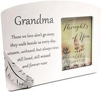 Thoughts of you Grandma Memorial Wooden Photo Frame with Sentimental Verse