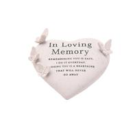 Thoughts of You Graveside Butterfly Heart - In Loving Memory | Memorial Plaque with Comforting Verse & Butterfly Design | Resin Grave Ornament or Remembrance Gift for Loved Ones