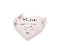 Thoughts of You Graveside Butterfly Heart - Mum | Memorial Plaque with Sentimental Verse & Butterfly Motif | Resin Grave Ornament or Remembrance Gift for Mother TY350M