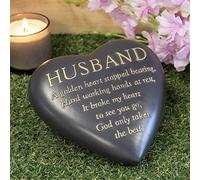 Thoughts of you Husband Heart Shaped Remembrance Graveside Memorial Ornament