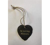 Thoughts of You - In Loving Memory - Sentiment/Memorial Slate Heart on String