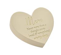 Thoughts of You Memorial Graveside Ivory Heart Plaque - Mum
