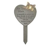 Thoughts of You Memorial Solar Light Up Heart Plaque - Mum Grey