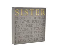 Thoughts of You Memorial Square Plaque - Sister