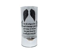 Thoughts Of You Memorial Tube Light Ornament, Engraved With Specialized Verse | A Personalized Remembrance Gift For Your Special Ones (Wings Memorial)
