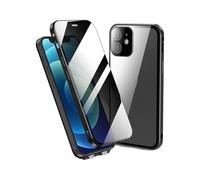 Thoughtside Phone Case, Thoughtaidea Powerful Anti-Peep Magnetic Phone Case, 360°Full Body Protection Tempered Glass Privacy Screen Protective Cover for iPhone (Black,15pro)