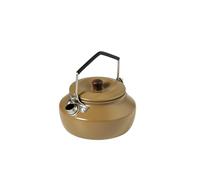 Thous Winds 0.6 Liter Lightweight Stainless Steel Camping Kettle Portable Camp Tea Pot, Outdoor Campfire Use, Khaki