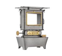 Thous Winds Camping Oil Lantern, Portable Stove for Outdoor Lighting Cooking Warming, Stainless Steel Oven, Retro Silver