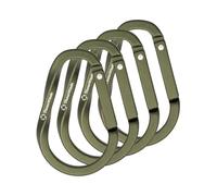 Thous Winds Multi-use Carabiner Clips, 4-Pack Aluminium Locking Snap Hook, Lightweight D-Ring Keychain Carabiners for Outdoor, Camping, Fishing, Backpack, Hiking, Travel