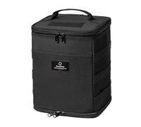 Thous Winds Tactical Storage Bag, Collapsible Outdoor Lantern Carry Case, 9.6L Polyester Fabric Bag for Camping Backpacking Travel Organizer, Black