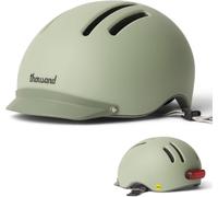 Thousand Chapter MIPS Adult Bike Helmet - Bike Helmet Men & Women, LED Tail Light, Cycling Helmet Men, Lightweight & Low Profile, Bicycle Safety Certified, Lockable PopLock