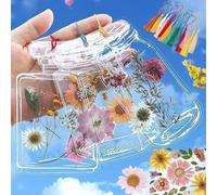 Thousand Flower Bookmark, 20/40/60/100 Pcs Transparent Bookmarks for Dried Flowers, Handmade DIY Transparent Dried Flower Bookmarks for Pressed Flowers Kit, with Colorful Tassels (20Pcs)