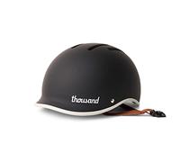 Thousand Heritage Collection Adult Bike Helmet - Original Low Profile Retro Commuter Cycling Helmet with PopLock for Securing to Bike - Carbon Black 2.0 - L