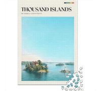 Thousand Islands Landscape Jigsaw Puzzle 1000 Pieces, Historic Square Architecture, 1000 Pieces for Adults, Birthday Gift for Adults, Screen-Free Fun, 70x50cm/1000pcs