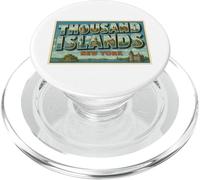 Thousand Islands New York Vintage Travel Poster Art Graphic PopSockets PopGrip for MagSafe