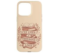 Thousand Lives Bookworm Fantasy Reading Adventure Quote Case for iPhone 15 Pro Max