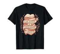 Thousand Lives Bookworm Fantasy Reading Adventure Quote T-Shirt
