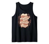 Thousand Lives Bookworm Fantasy Reading Adventure Quote Tank Top