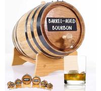 Thousand Oaks Barrel American Oak Barrel (2 liter) with Chalkboard Front - Charred Mini Keg for Aging Cocktails, Bourbon, Scotch, Whiskey, Gin, Hot Sauce - Home Bar Decor by Co.