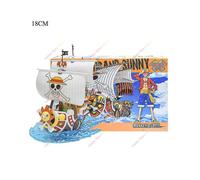 (Thousand Sunny1) 18cm Anime One Piece Figure Thousand Sunny Going Merry Boat Pirate Ship Fiugrine Toys Action Figures Shanks Assembly Model Toys C