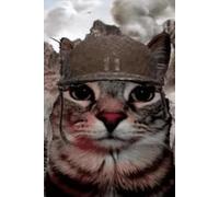 Thousand-Yard Stare Cat Funny Notebook: Funny Gift, Dotted Interior Pages, Joke Journal/Sketchbook, Funny Cat Staring