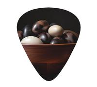 thousand-year egg Guitar picks in thin, medium, and thick sizes, 12-piece set, suitable for electric guitar and various instruments