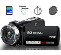 THPACIP - 4K Ultra 48MP Vlogging Video Camera for YouTube 18X Digital Zoom Camcorder Recorder 3 inch LCD Recorder IR Night Vision with Remote Control, SD Card
