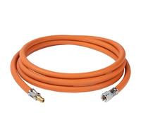 THR Industrieprodukte Gas Hose 5 m 500 cm Plug-In Coupling Quick Coupling to 1/4 Inch Left Thread Winterproof -30° Propane Butane 2024