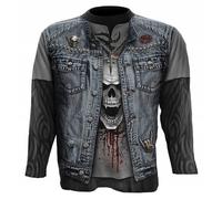 Thrash Metal Long-Sleeved T-Shirt Spiral Direct Black S