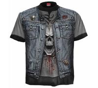 Thrash Metal Short-Sleeved T-Shirt Spiral Direct Black S