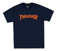 Thrasher Burn It Down T Shirt Navy