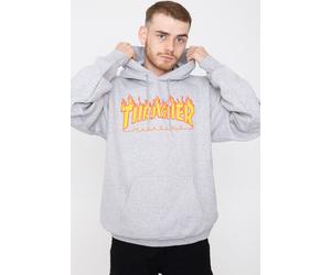 Thrasher - Flame Greymottled - Hoodie - grey - S - 85% Cotton, 15% Polyester S