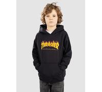 Thrasher Flame Kids Kids Hoodie black L