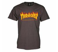 Thrasher Flame Logo T-Shirt Charcoal