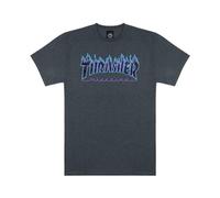 Thrasher flame logo t-shirt, Unisex Adults, Thrasher, grey, Small