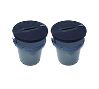 Thrasher Lures Bucket Cover - 5 Gallon Trash Can Cover Converter for Boat Buckets - Fishing & Boating Accessories - Black Mesh - 2 Pack