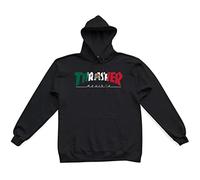 Thrasher Men's Mexico Revista Black Long Sleeve Pullover Hoodie L