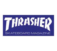 Thrasher Skateboard Magazine Sticker Mag Logo Medium Blue 2.5" x 6"
