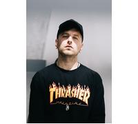 Thrasher - Thrasher Flame Black - Longsleeve - black - XL - 100% Cotton,Jersey XL