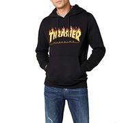 Thrasher TRUFLP05754, Men's Sweatshirt, Black (Black/Flames), L