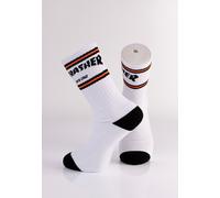 Thrasher x Santa Cruz - Strip Crew White - Socks - white - Onesize - 95% Polyester, 5% Elastane,Cotton Onesize