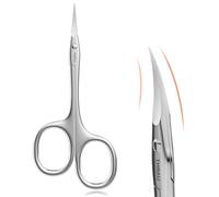 THRAU Right Handed Cuticle Scissors Extra Fine Curved Cuticle Cutter for Manicure Pedicure, Small Scissors Precise Pointed Tip Cuticle Trimmer Grooming Kit for Nail, Eyebrow, Eyelash, Beards, Dry Skin